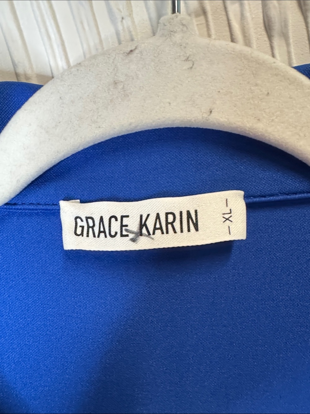 Grace Karin Cobalt Blue Sleeveless Wrap-Style Midi Dress - Picture 2 of 7
